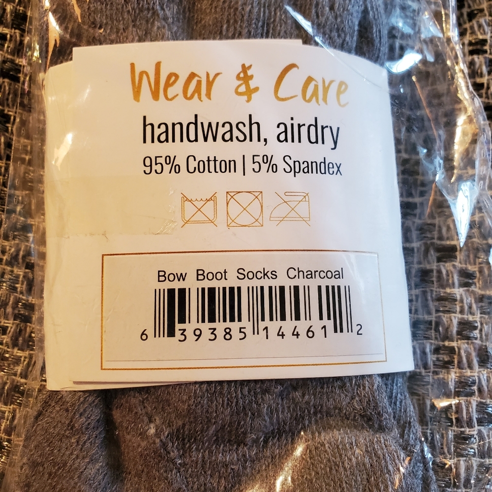 Modern boho bootsocks one size charcoal